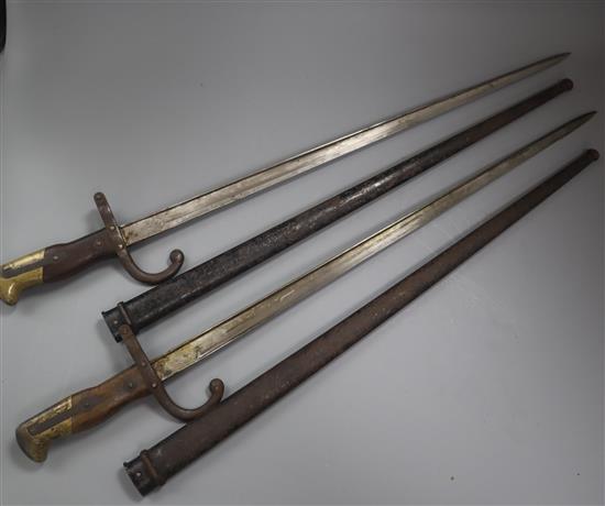 Two 19th century French bayonets